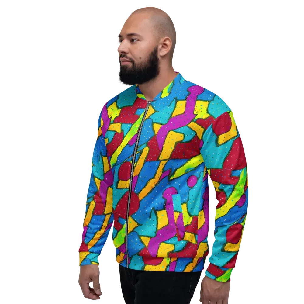 Pop Kaleidoscope on Bomber Jacket — Left