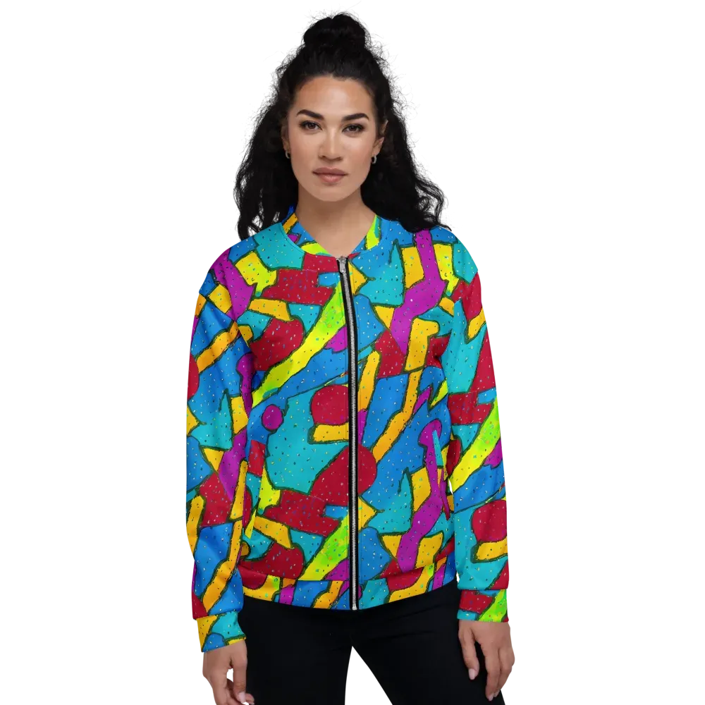 Pop Kaleidoscope on Bomber Jacket — Front