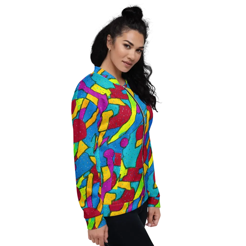 Pop Kaleidoscope on Bomber Jacket — Right