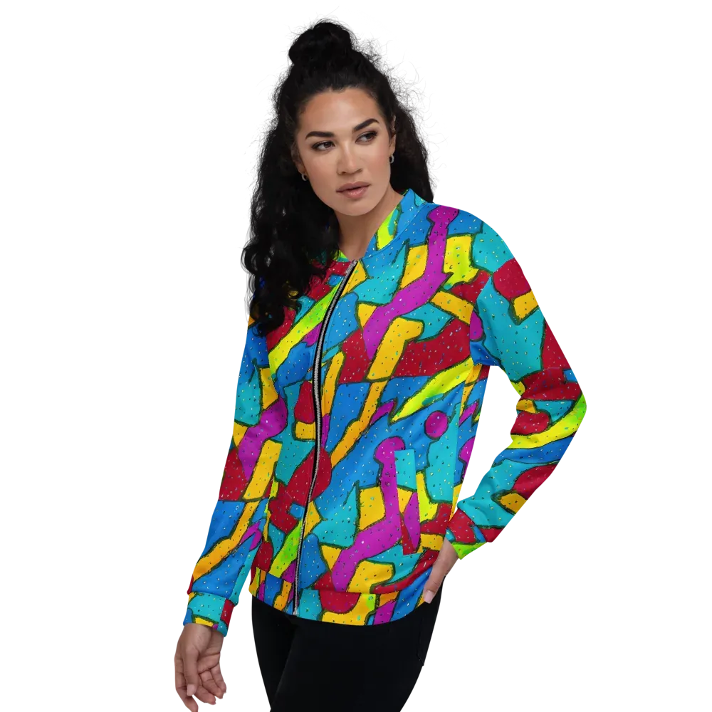 Pop Kaleidoscope on Bomber Jacket — Left