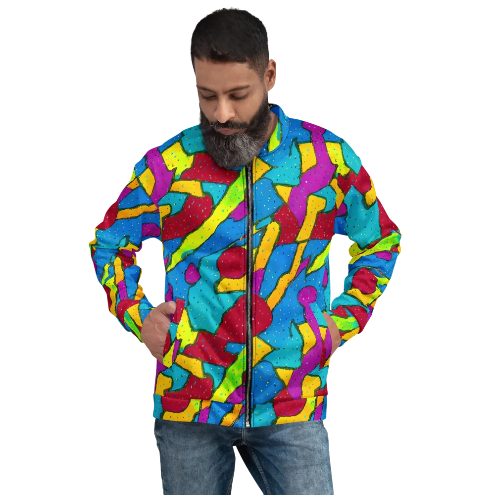 Pop Kaleidoscope on Bomber Jacket — Front