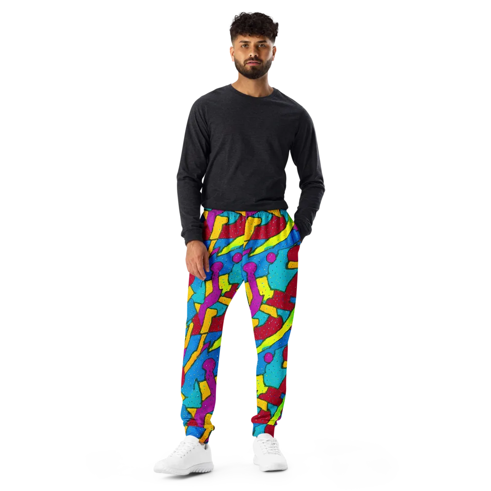 Pop Kaleidoscope on Men's Joggers — Front