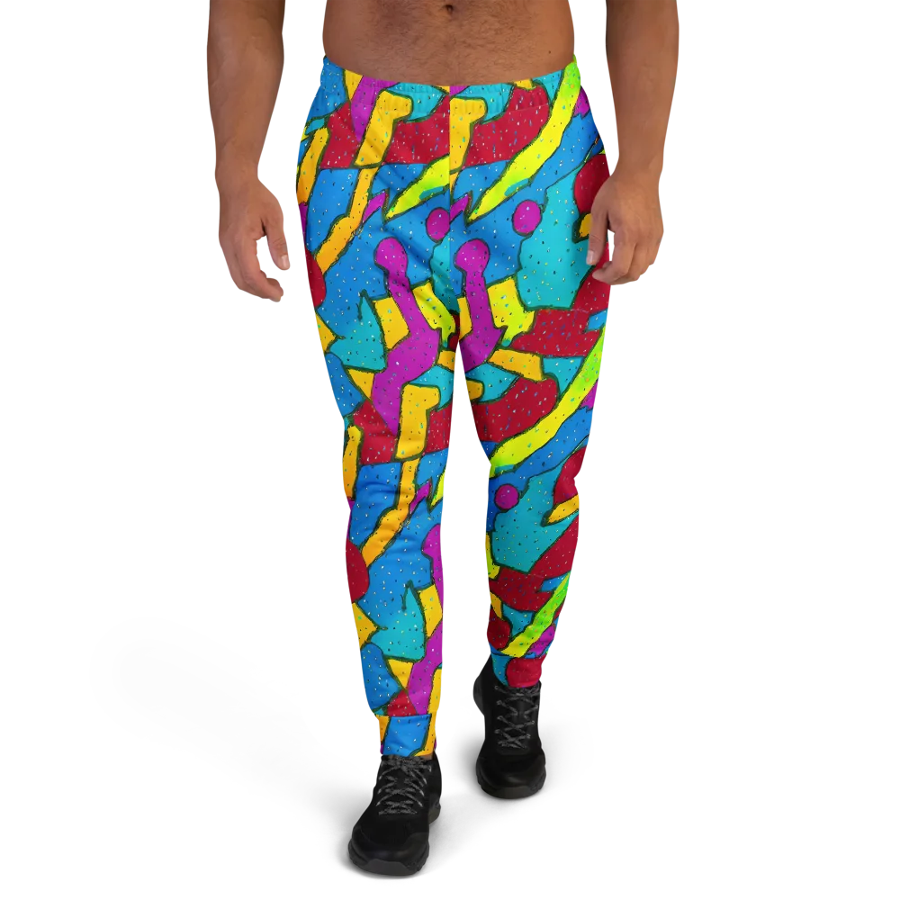 Pop Kaleidoscope on Men's Joggers — Front