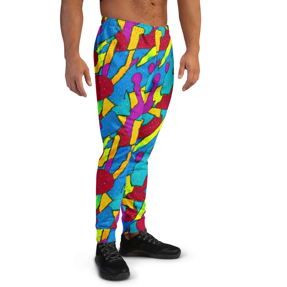 Pop Kaleidoscope on Men's Joggers — Right