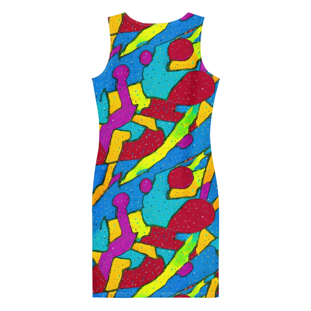 Pop Kaleidoscope on Bodycon Dress — Back