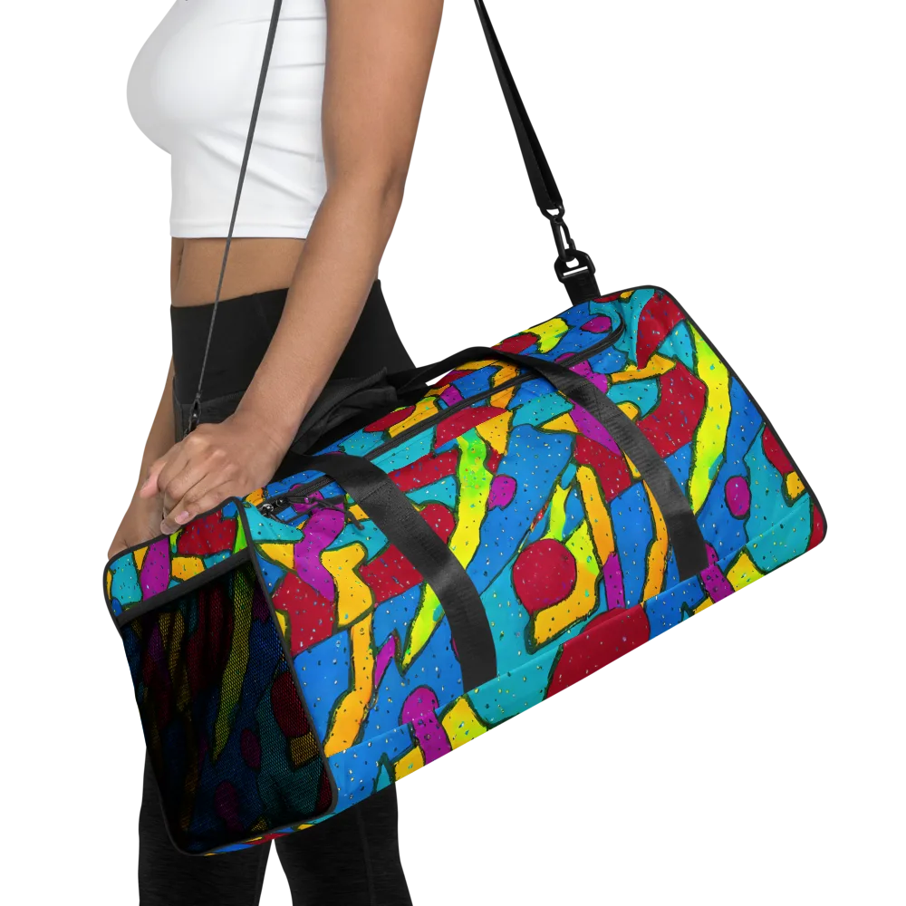 Pop Kaleidoscope on Duffle Bag — Front