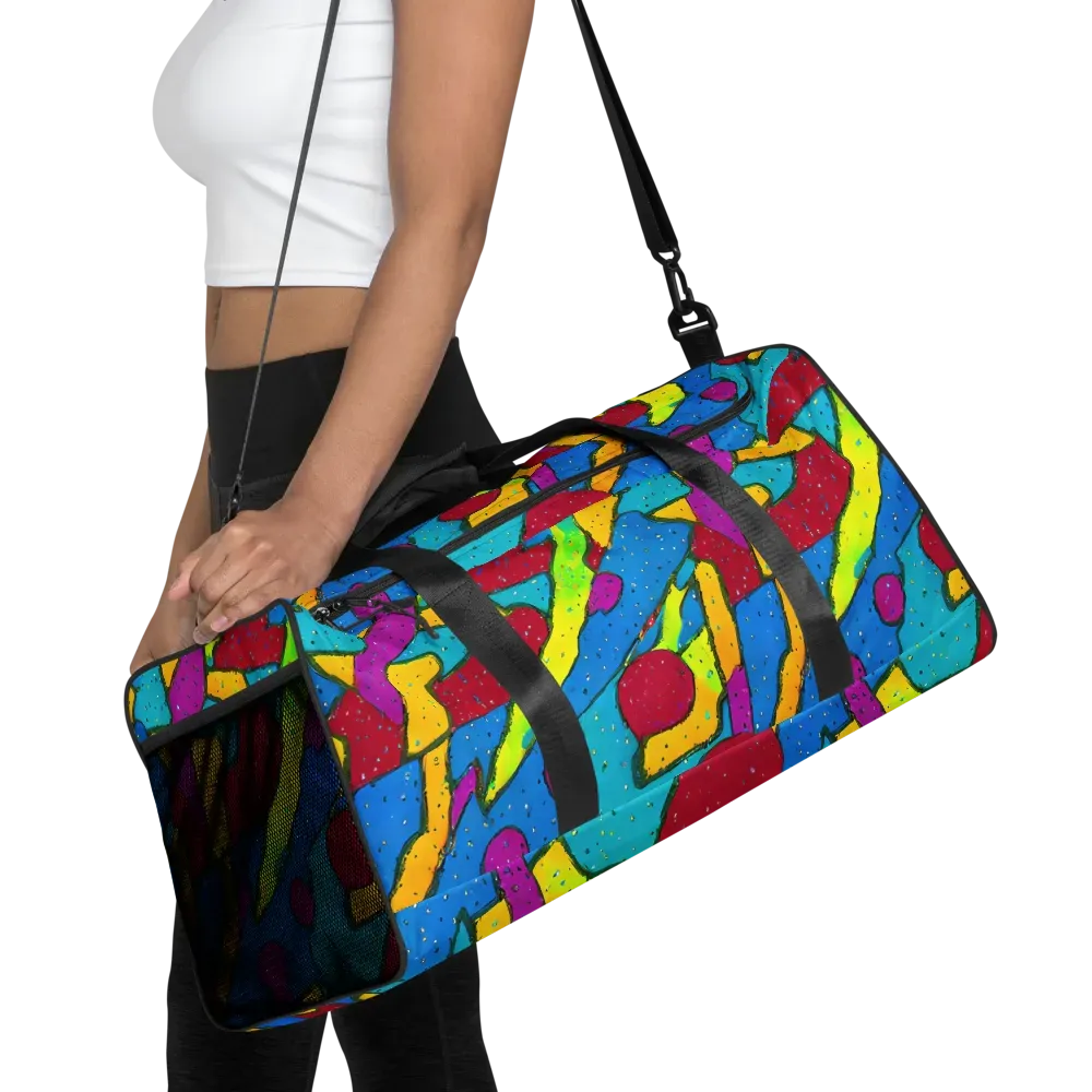Pop Kaleidoscope on Duffle Bag — Front