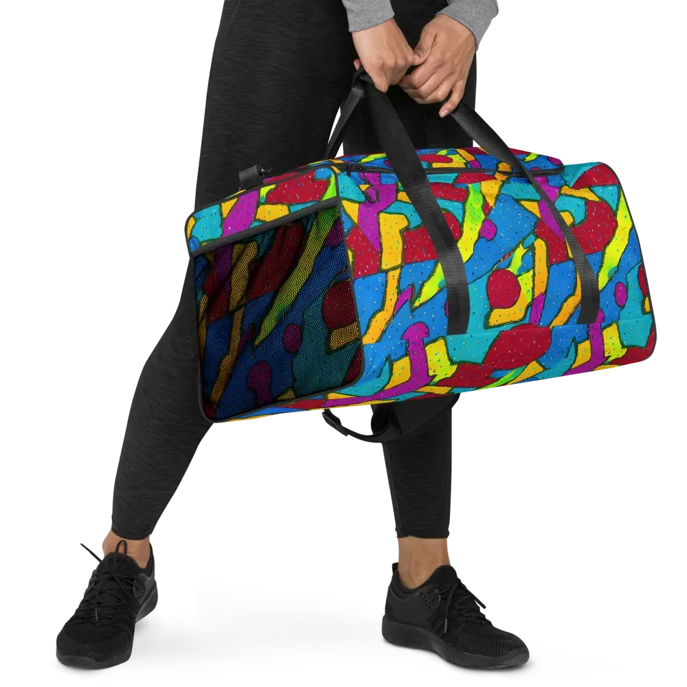 Pop Kaleidoscope on Duffle Bag — Right Front