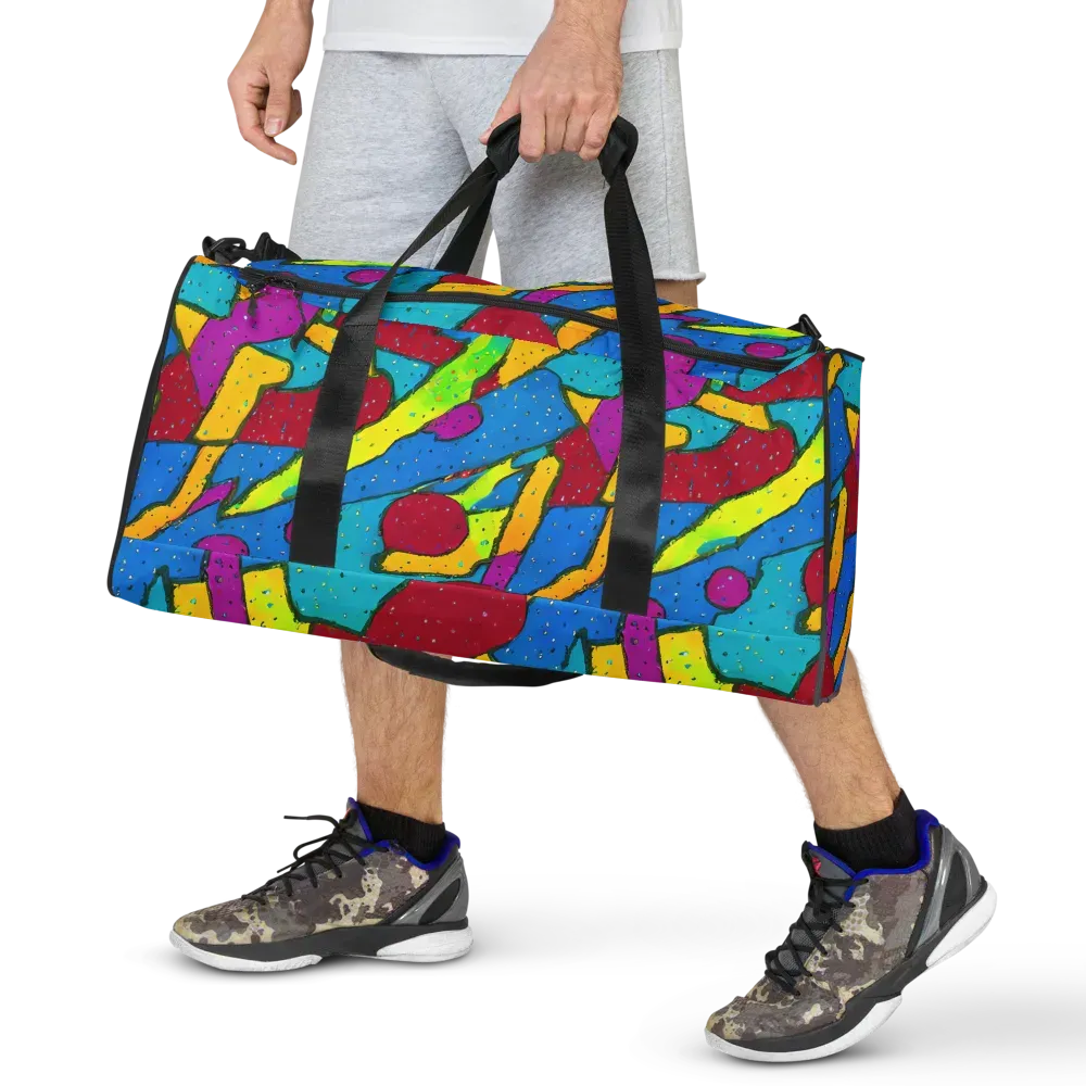 Pop Kaleidoscope on Duffle Bag — Front