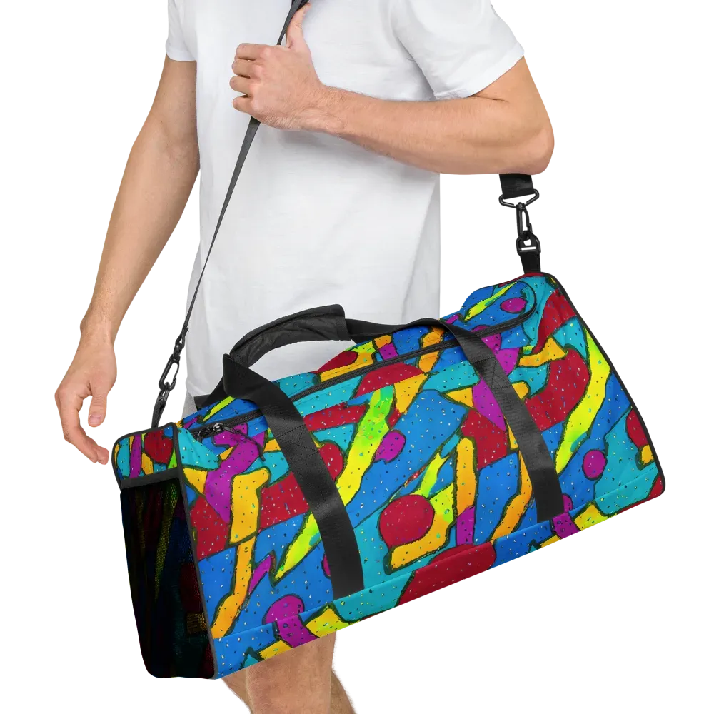 Pop Kaleidoscope on Duffle Bag — Right Front