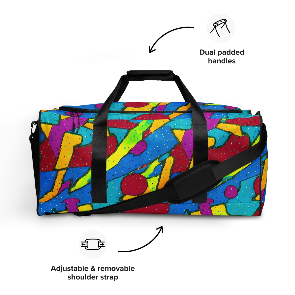 Pop Kaleidoscope on Duffle Bag — Front