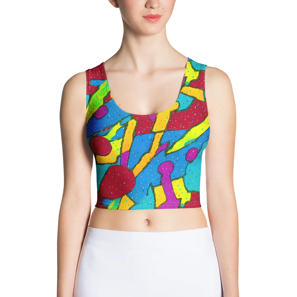 Pop Kaleidoscope on Crop Top — Front