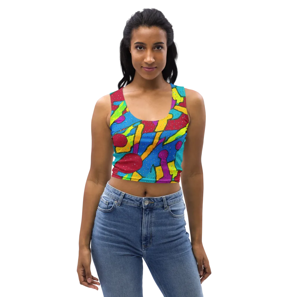 Pop Kaleidoscope on Crop Top — Front