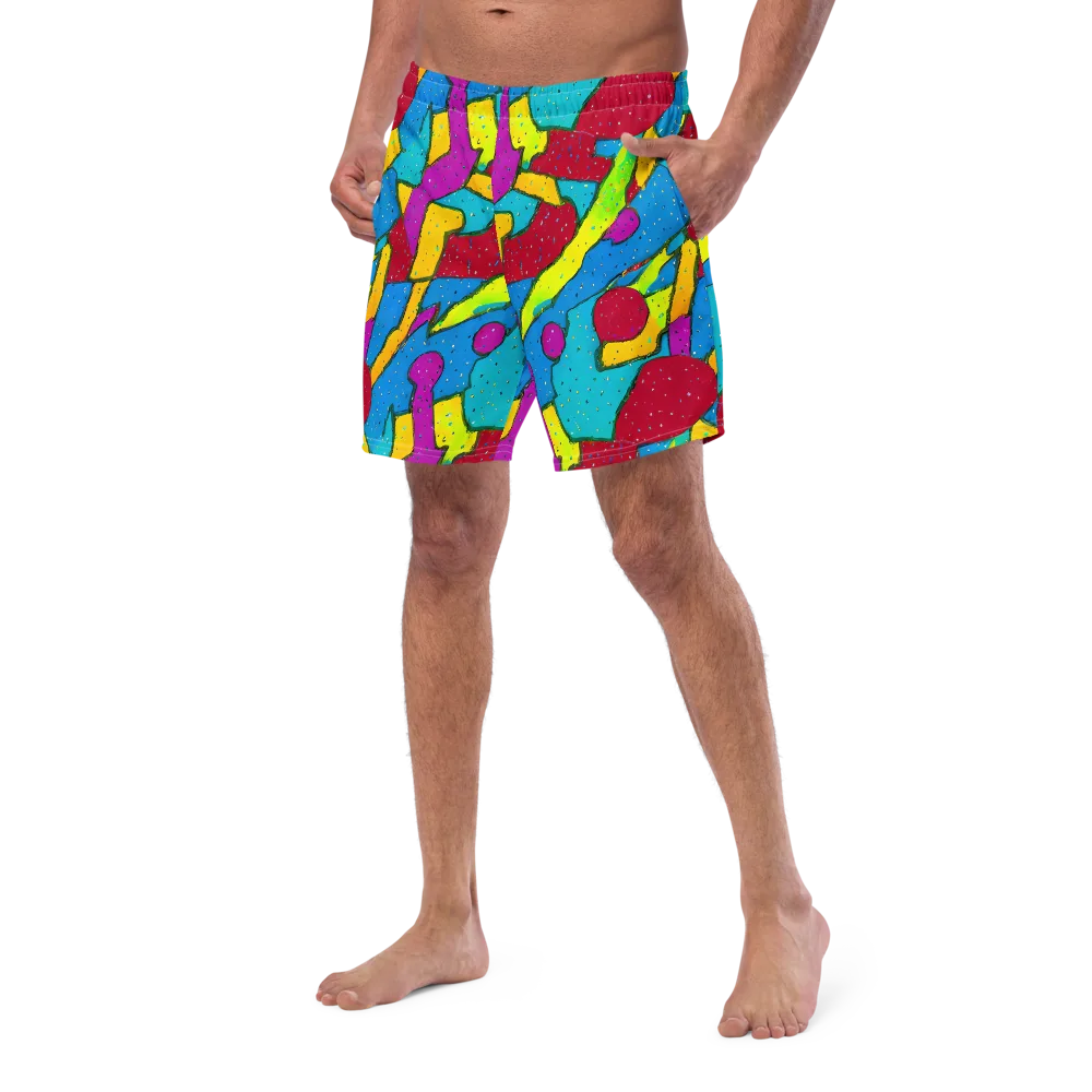 Pop Kaleidoscope on Swim Trunks — Left Front