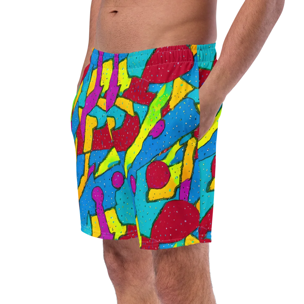 Pop Kaleidoscope on Swim Trunks — Left Front