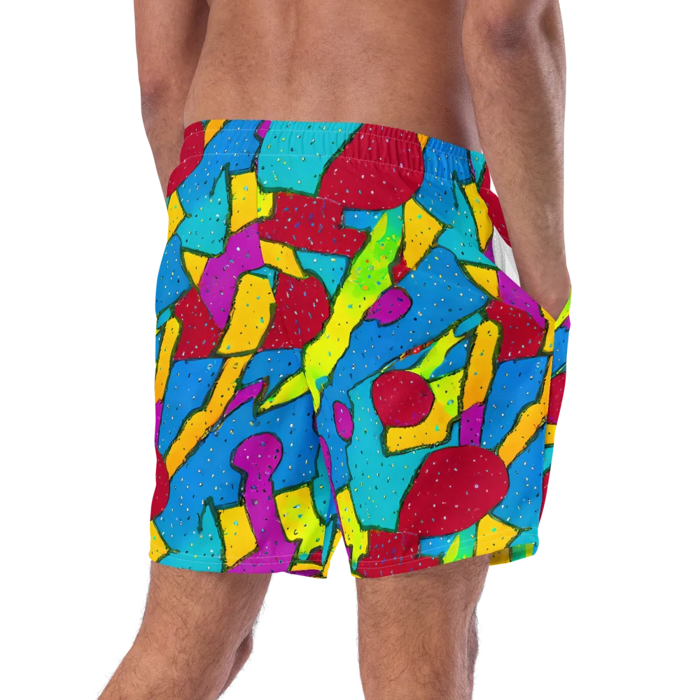 Pop Kaleidoscope on Swim Trunks — Right Back