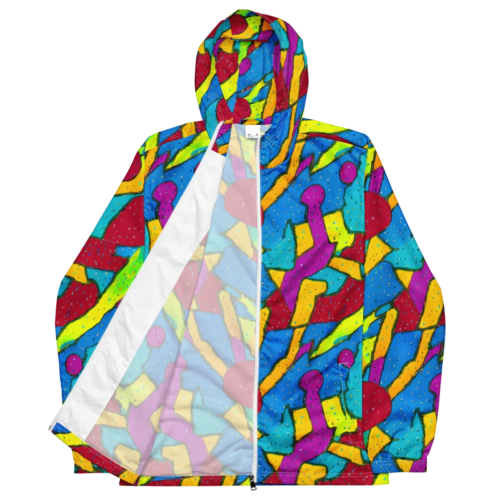 Pop Kaleidoscope on Men's Windbreaker — Front