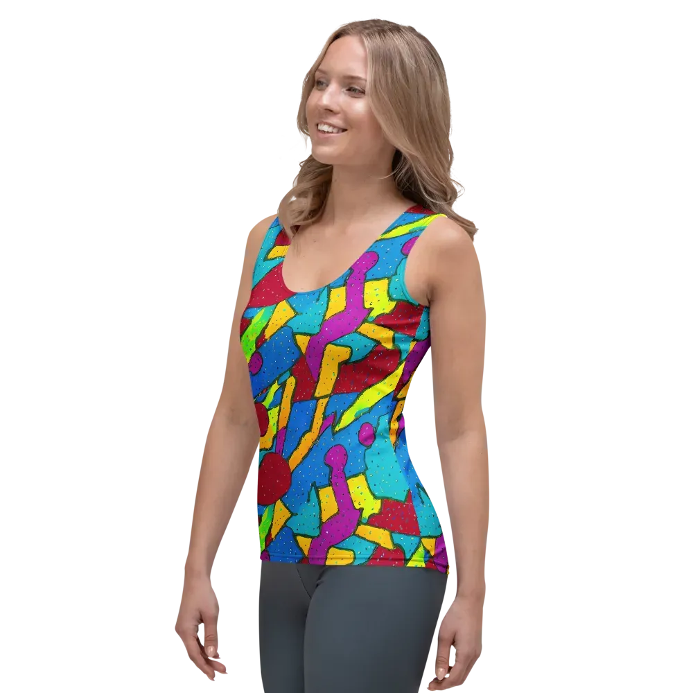 Pop Kaleidoscope on Women's Tank Top — Left Front