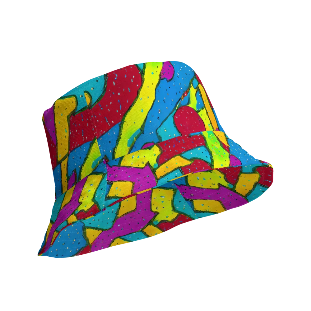 Pop Kaleidoscope on Reversible Bucket Hat — Product details Outside