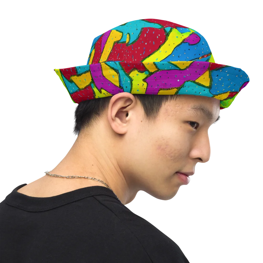 Pop Kaleidoscope on Reversible Bucket Hat — Right Outside
