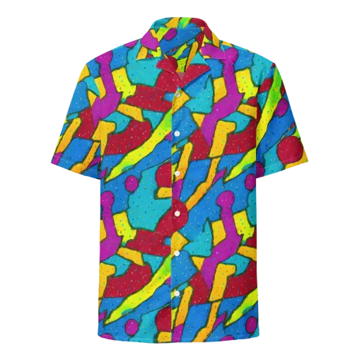 Pop Kaleidoscope on a Button Shirt