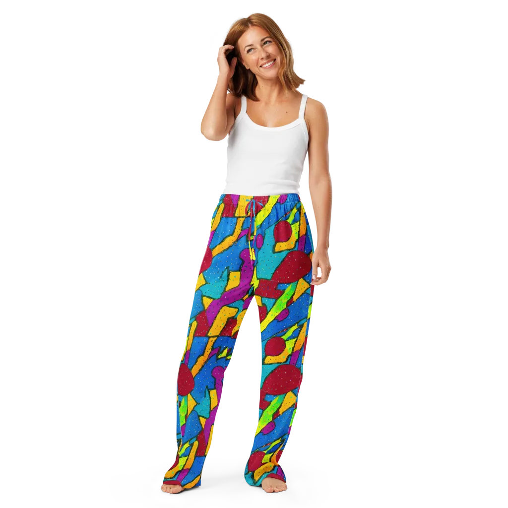 Pop Kaleidoscope on Women's Pajama Pants — Front