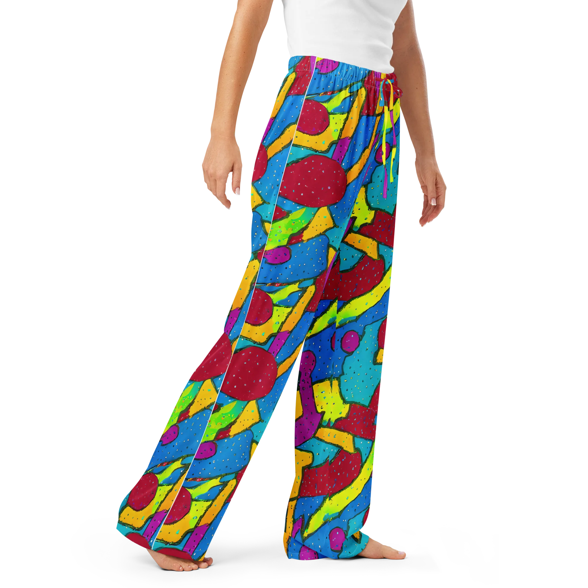 Pop Kaleidoscope on Women's Pajama Pants — Right Front