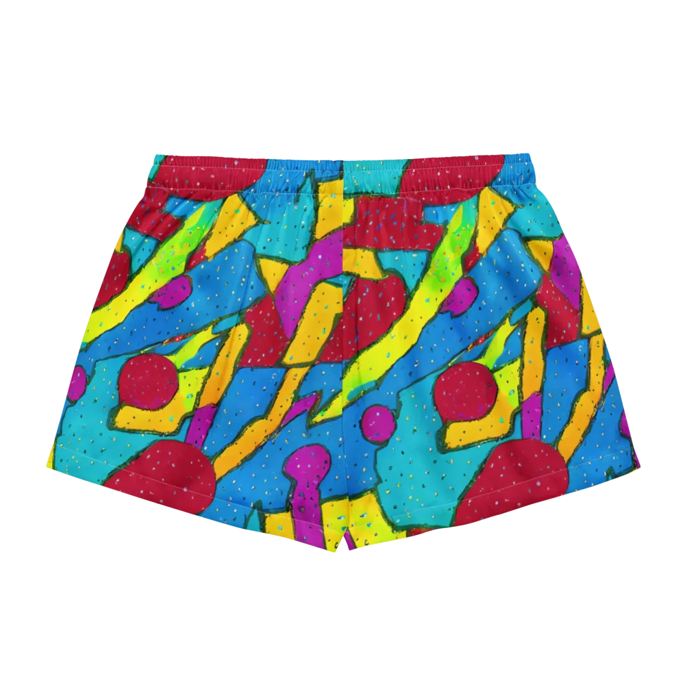 Pop Kaleidoscope on Women's Pajama Shorts — Back