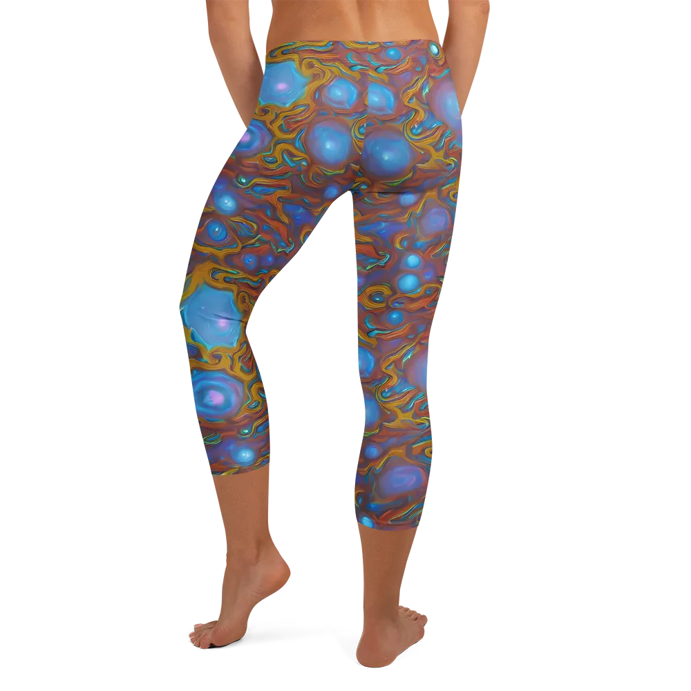 Sapphire Current on Capri Leggings — Back