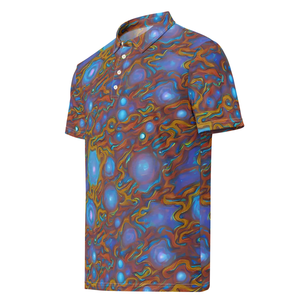 Sapphire Current on Men's Slim Fit Polo Shirt — Left Front