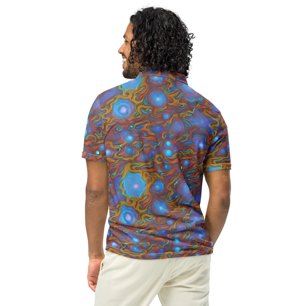 Sapphire Current on Men's Slim Fit Polo Shirt — Back