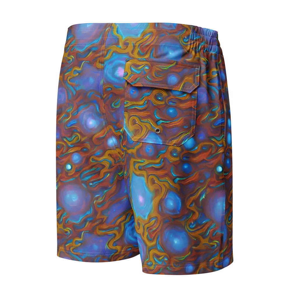 Sapphire Current on Men's Board Shorts — Back
