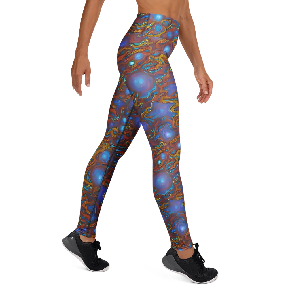 Sapphire Current on Yoga Leggings — Right
