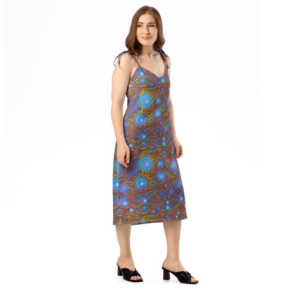 Sapphire Current on Slip Dress — Right Front