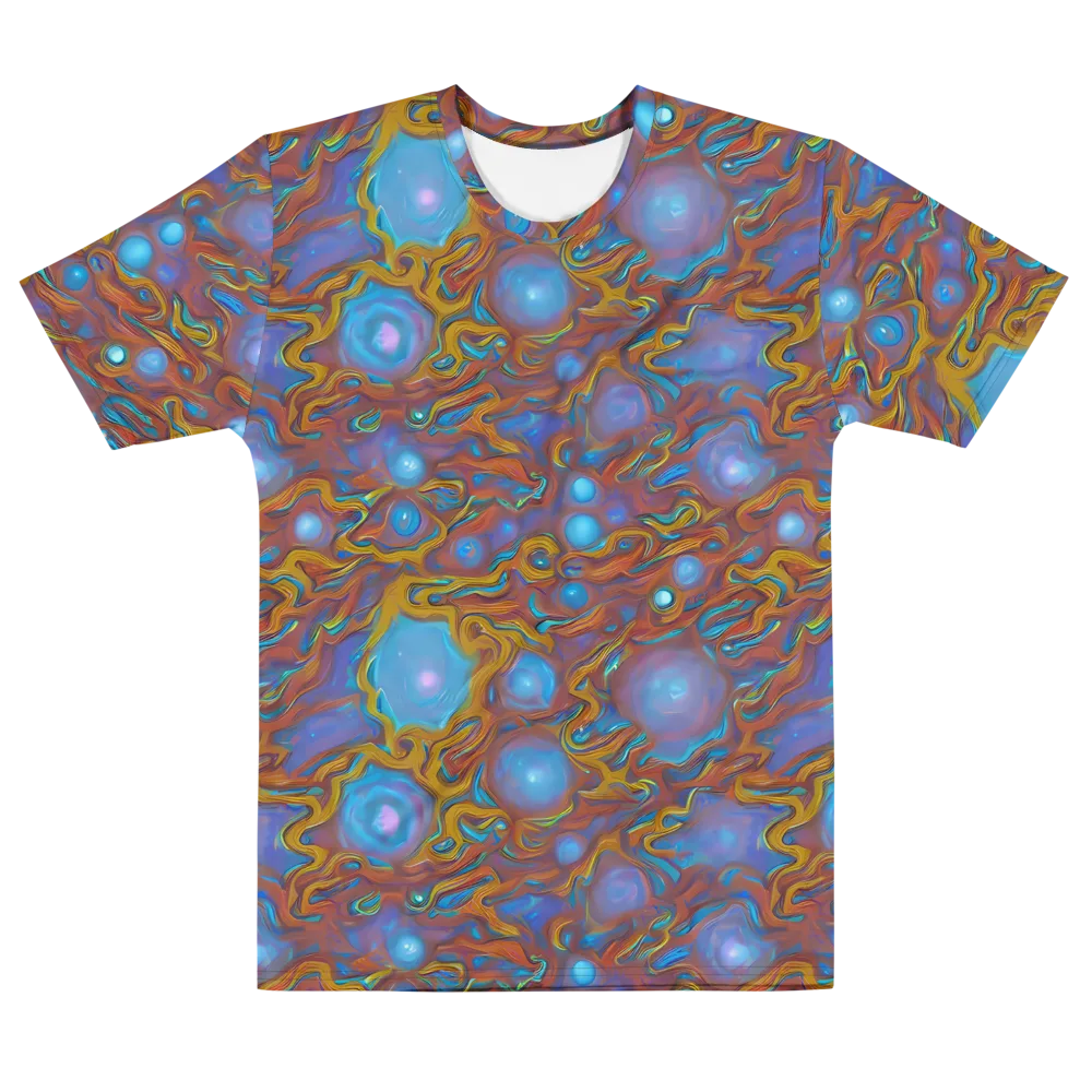 Sapphire Current on Men's Cotton Crew Neck T-Shirt — Front