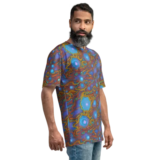 Sapphire Current on a Men's Crew Neck T-Shirt