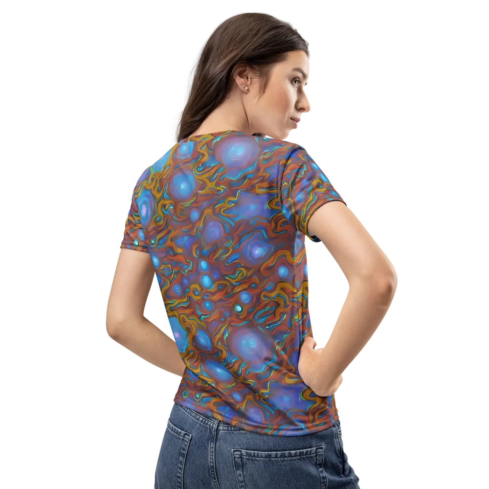 Sapphire Current on Women's Crew Neck T-Shirt — Back