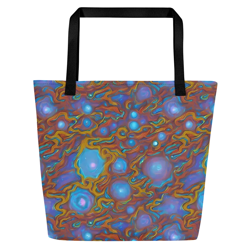 Sapphire Current on Large Tote Bag W/ Pocket — Front