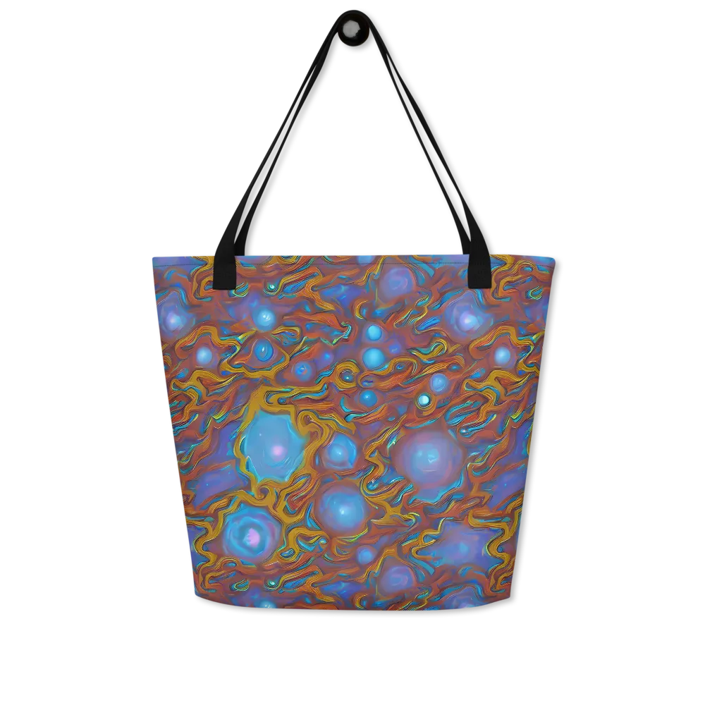 Sapphire Current on Large Tote Bag W/ Pocket — Front