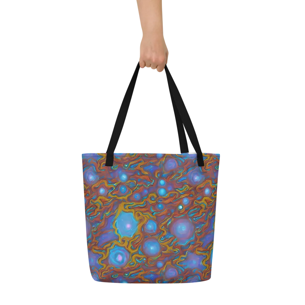 Sapphire Current on Large Tote Bag W/ Pocket — Front