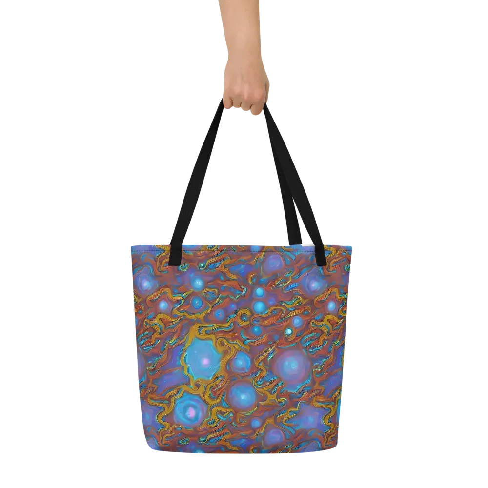 Sapphire Current on Large Tote Bag W/ Pocket — Front