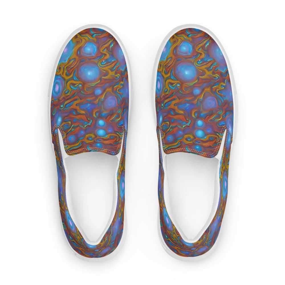 Sapphire Current on Women's Slip-On Canvas Shoes — Front