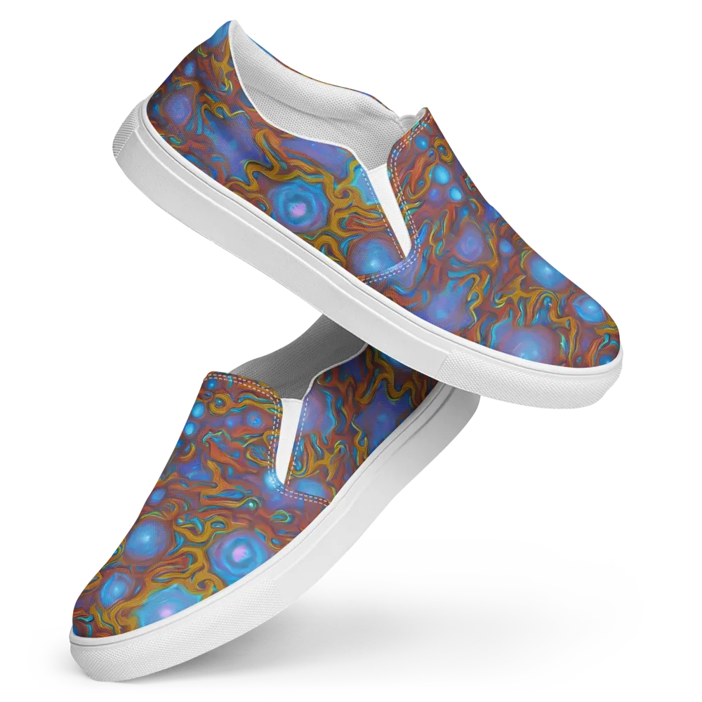 Sapphire Current on Women's Slip-On Canvas Shoes — Front