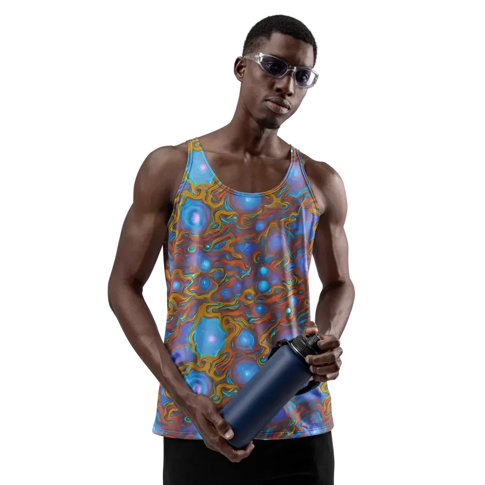 Sapphire Current on Men's Tank Top — Front