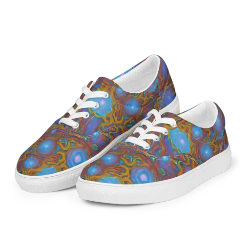 Sapphire Current on a Men's Lace-Up Canvas Shoes