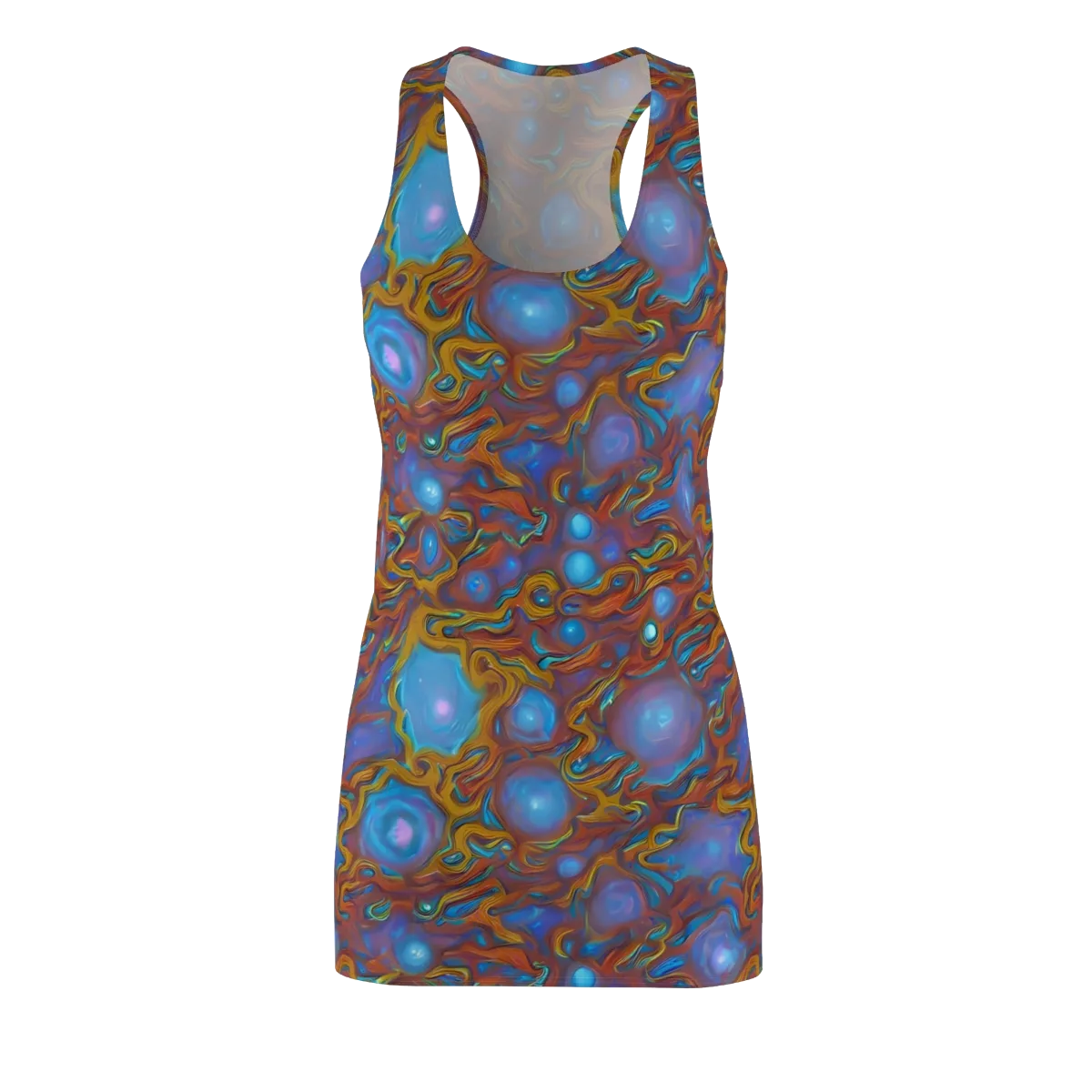 Sapphire Current on Racerback Dress — Front