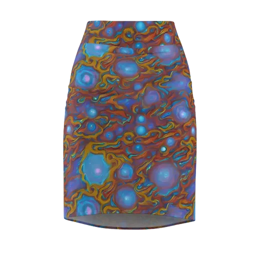 Sapphire Current on a Pencil Skirt