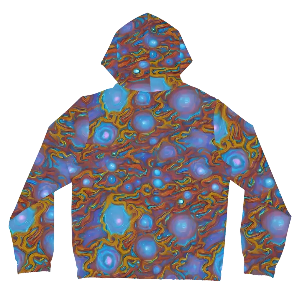 Sapphire Current on Women's Full-Zip Hoodie — Back