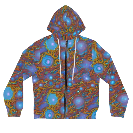 Sapphire Current on a Women's Full-Zip Hoodie