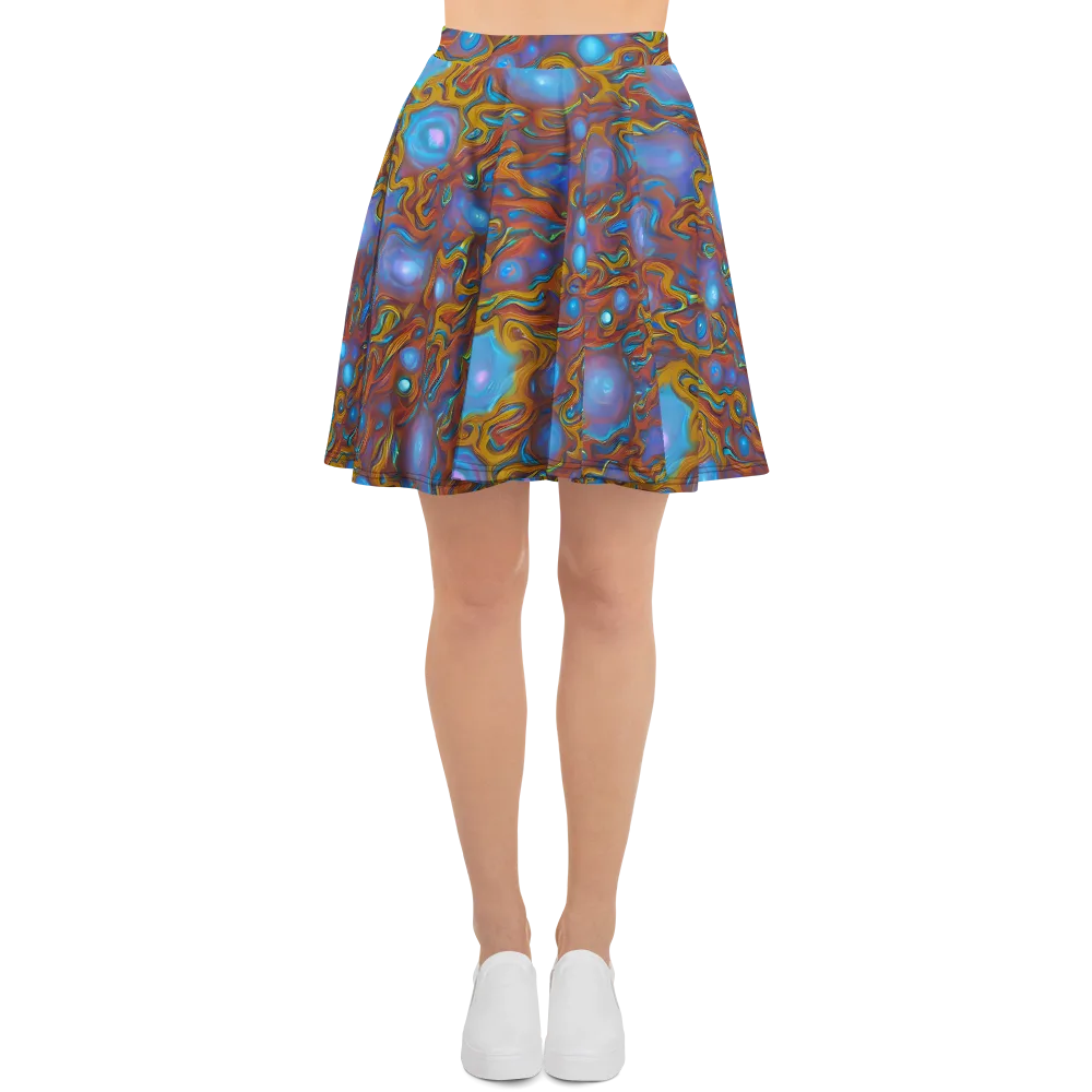 Sapphire Current on Skater Skirt — Front